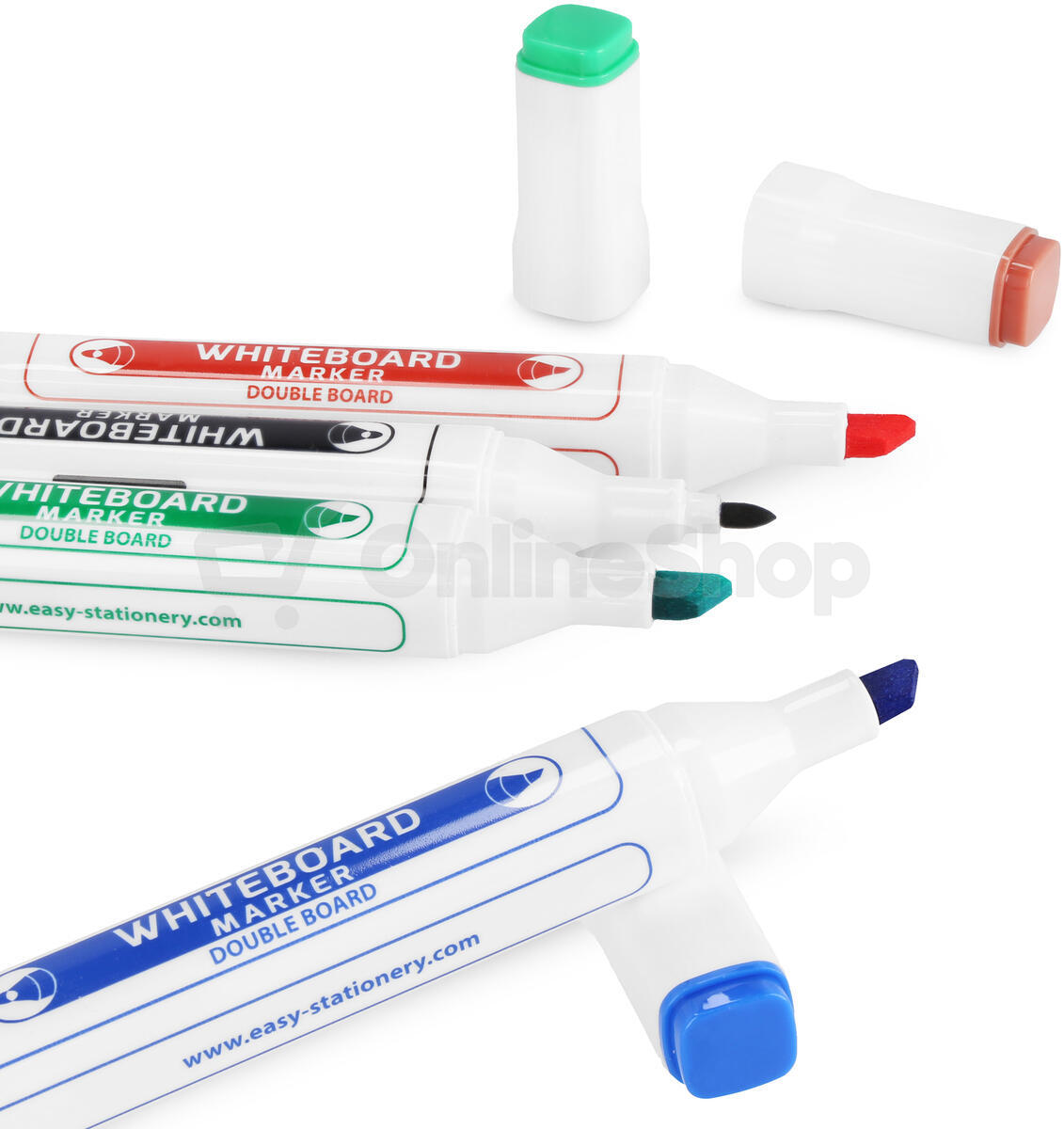 EASY WHITEBOARD SET Sada 4 stíratelných oboustranných popisovačů s houbičkou