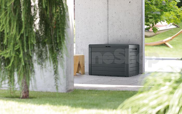 Zahradní box Prosperplast WOODEBOX antracit 190L