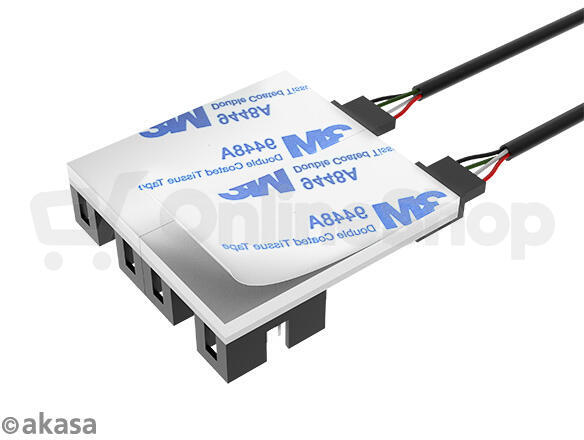 AKASA - USB 2.0 interní HUB 1-4 (AK-CBUB64-30BK)