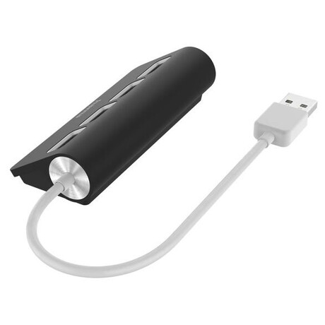 Hama USB hub, 4&nbsp;porty, USB 2.0, černý (foto 1)