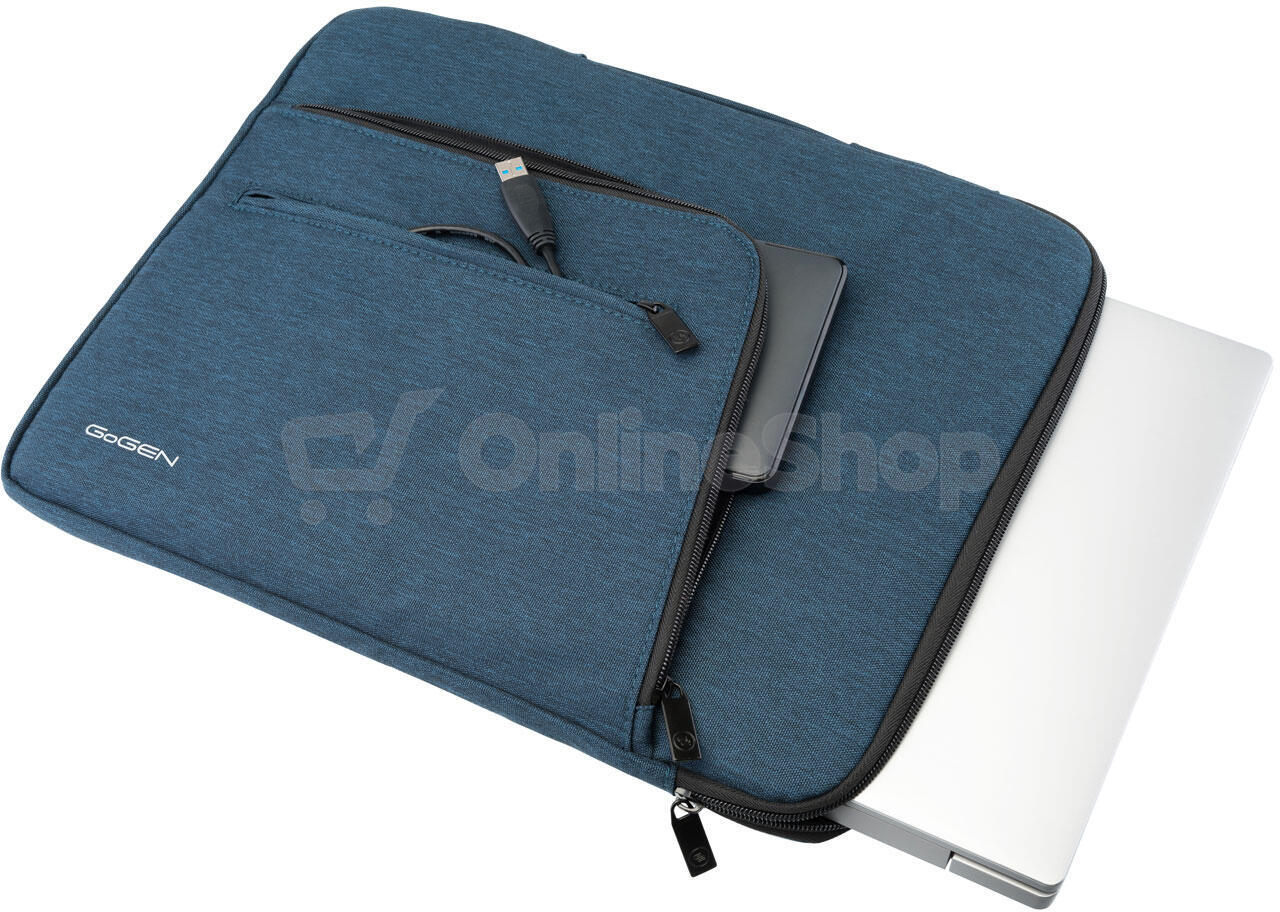 Pouzdro na notebook GoGEN Sleeve Pro do 15,6" - modré