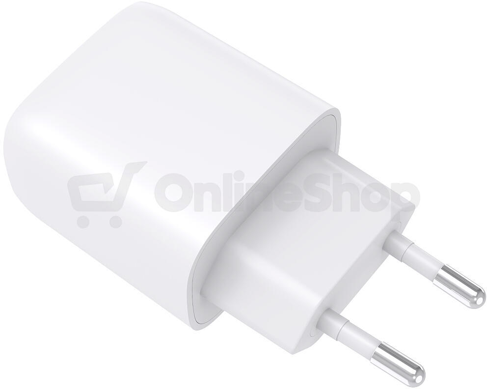 Nabíječka do sítě GoGEN ACHPDQ 220, 1x USB-C PD 20W, 1x USB-A (18W) - bílá