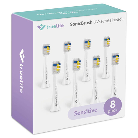 TrueLife SonicBrush UV-series heads Sensitive white 8 pack