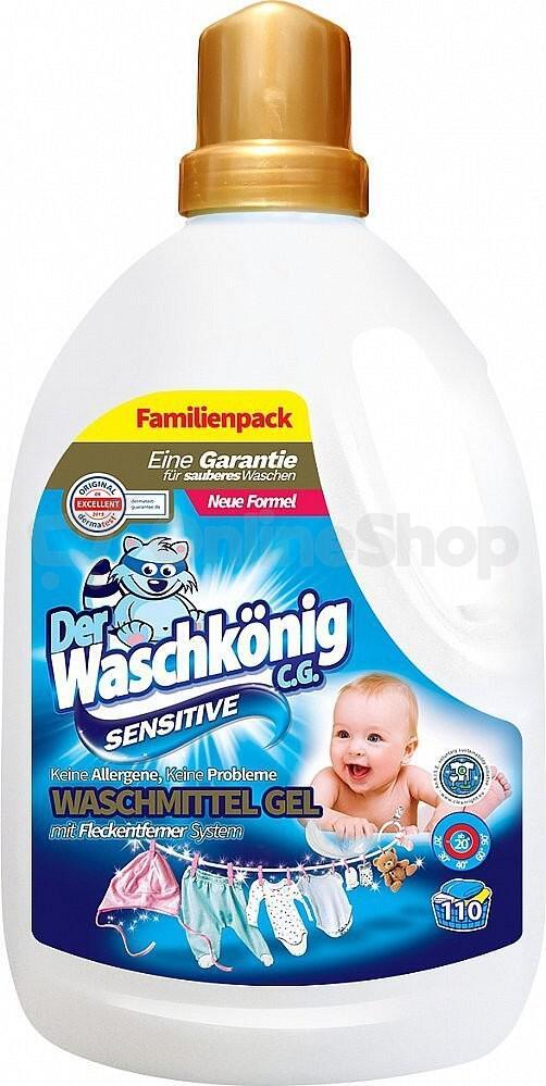 Waschkönig prací gel Sensitive 110 praní, 3,305 l