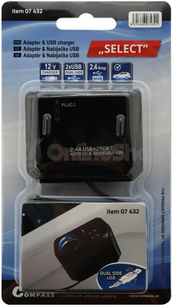 Autoadaptér USB COMPASS 07432 Select
