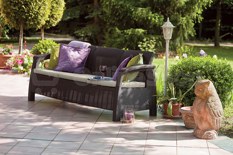 KETER CORFU LOVE SEAT MAX - hnědá