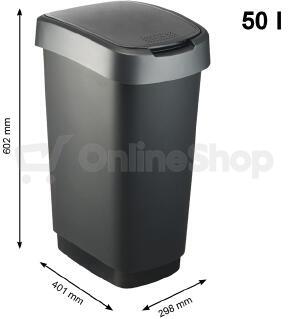 Odpadkový koš ROTHO TWIST, 50 l