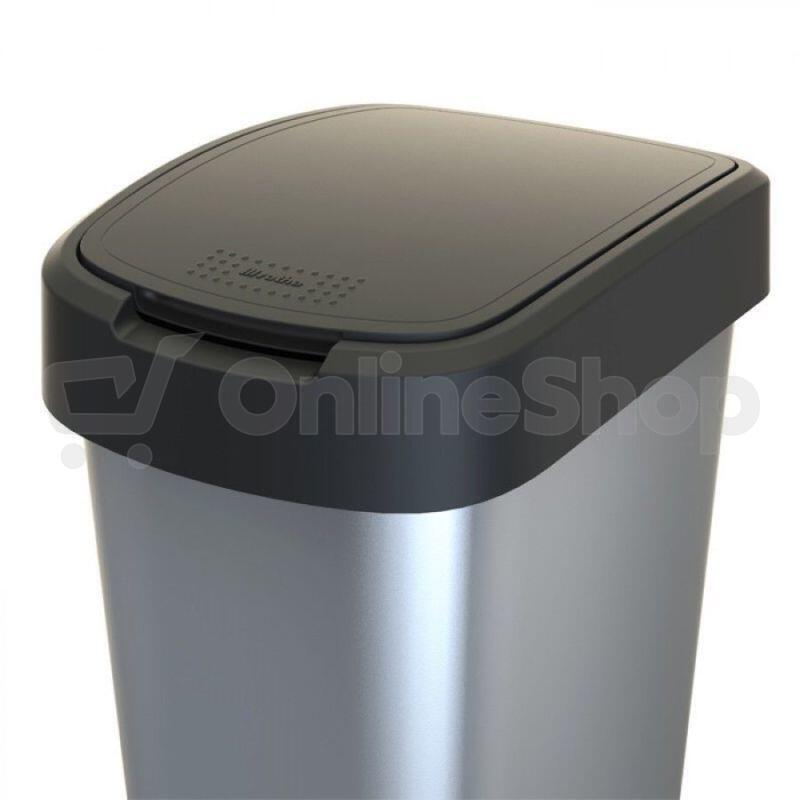 Odpadkový koš ROTHO TWIST METALIC, 50 l