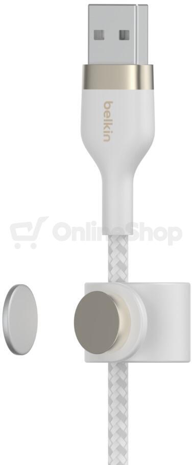 Belkin kabel USB-A s konektorem LTG,3M bilý pletený (CAA010bt3MWH)