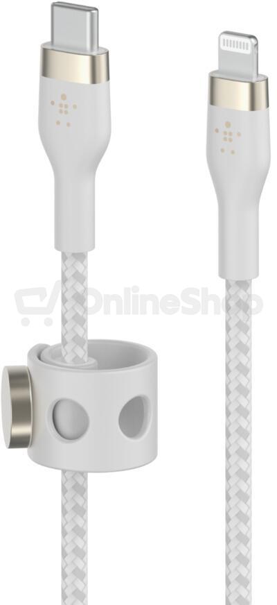 Belkin kabel USB-C s konektorem LTG,3M bilý pletený (CAA011bt3MWH)