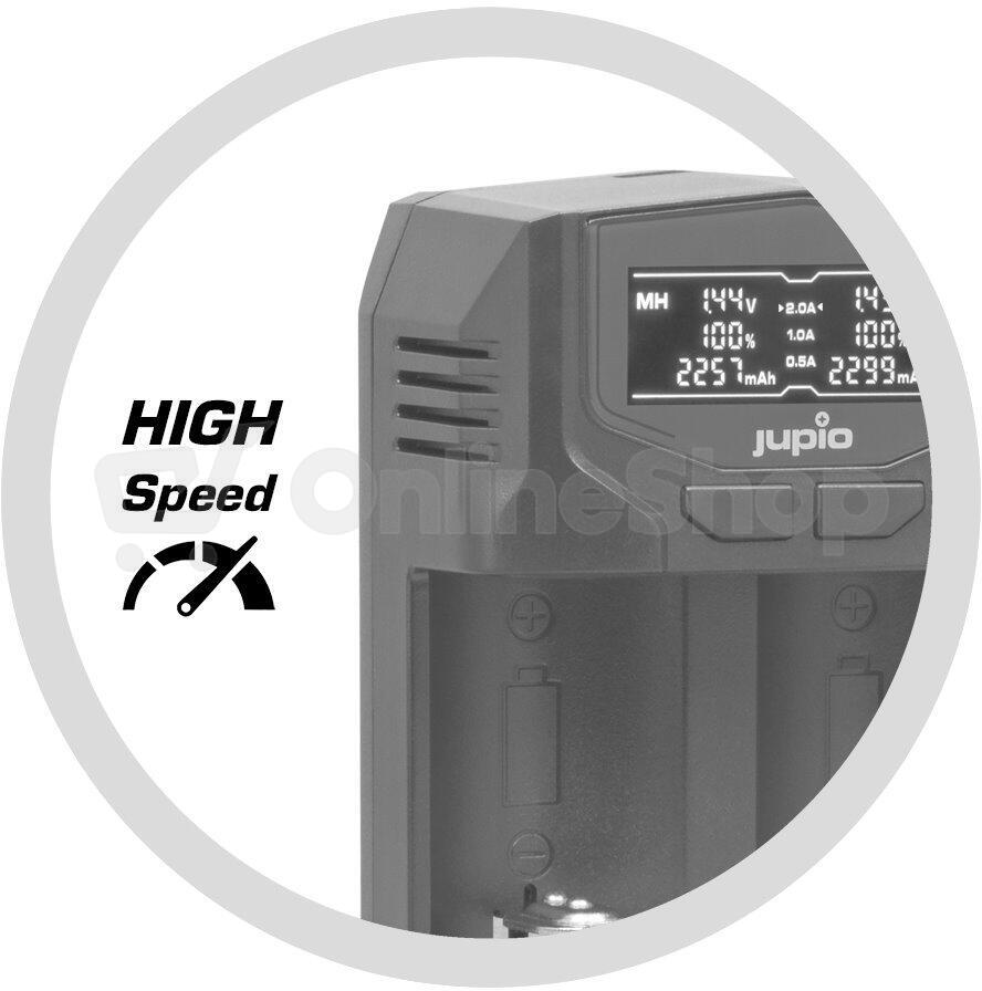 Nabíječka Jupio USB-C 2-slots Fast Multi Charger LCD