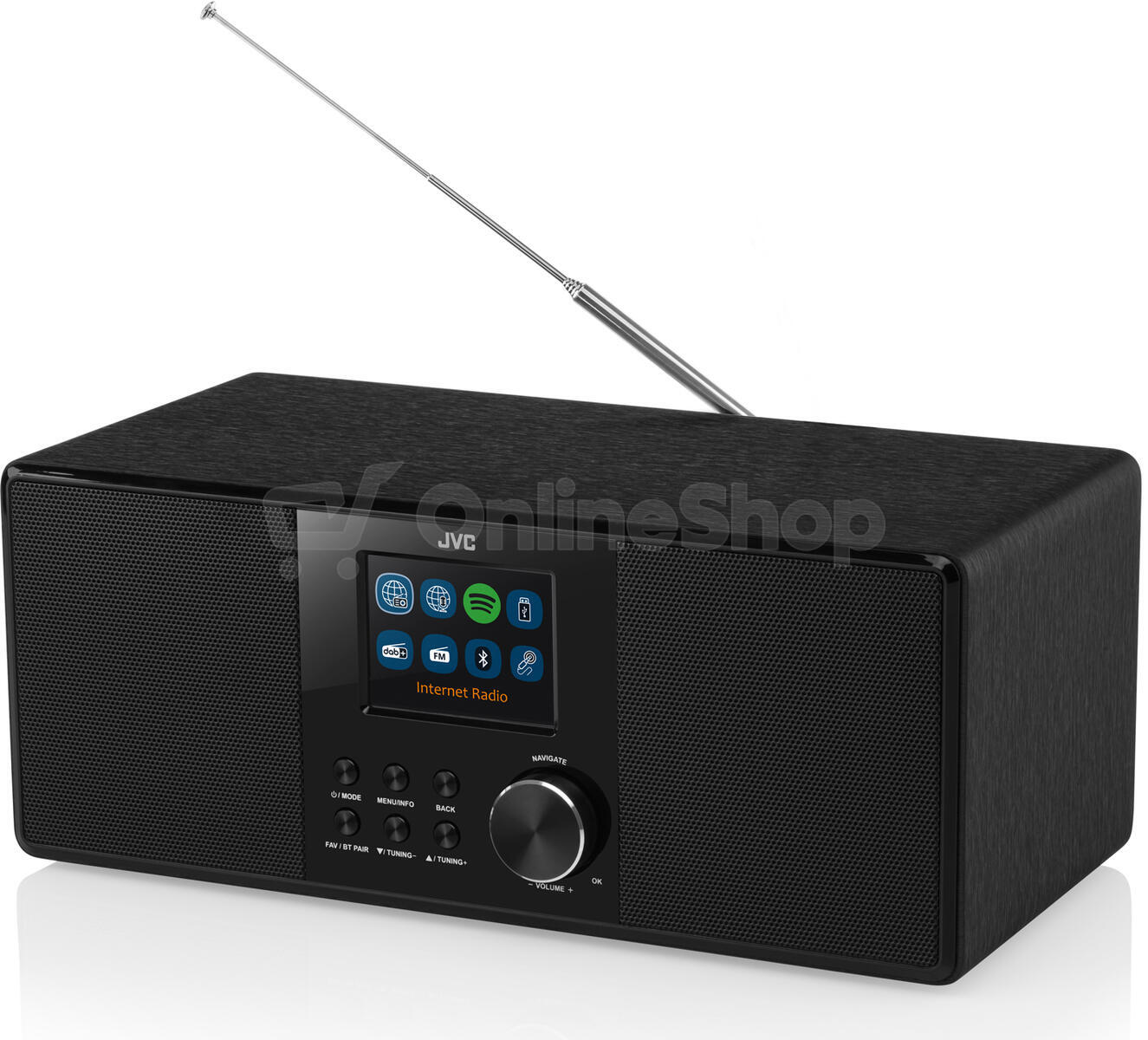 Radiopřijímač DAB+ JVC RA-E981B, černé