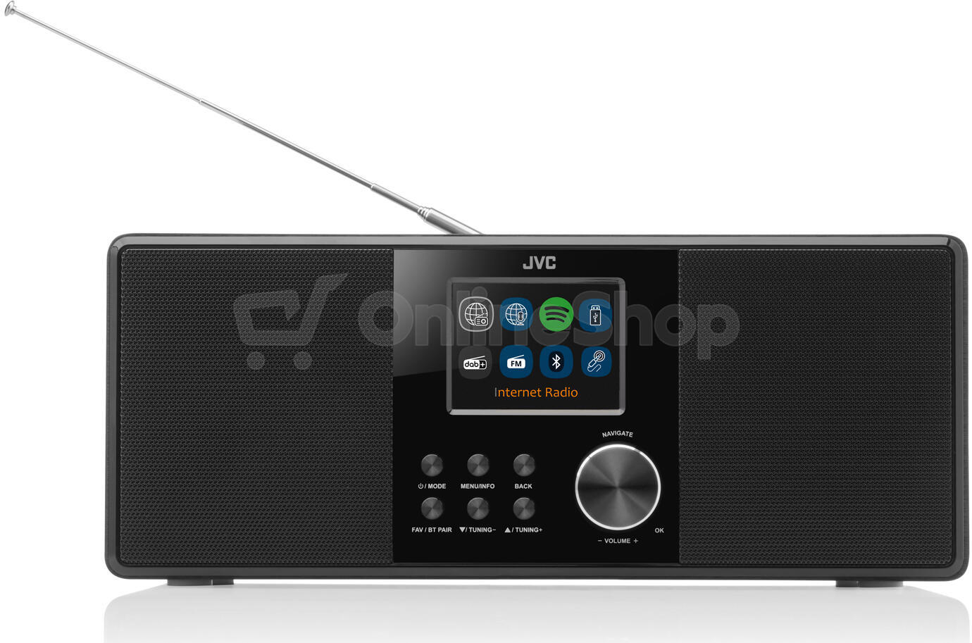 Radiopřijímač DAB+ JVC RA-E981B, černé