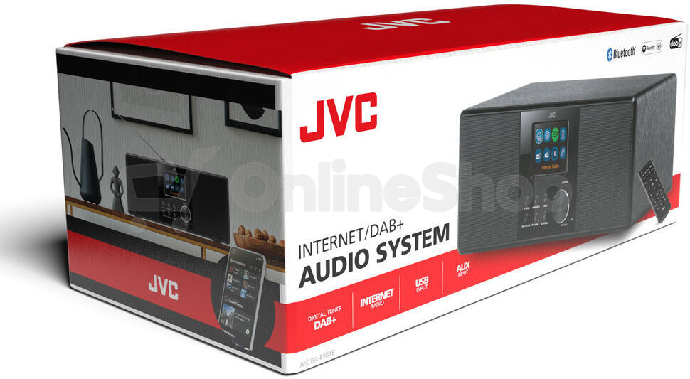 Radiopřijímač DAB+ JVC RA-E981B, černé