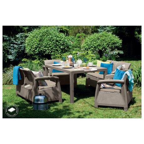 Zahradn set Corfu Fiesta s polstry cappuccino KETER