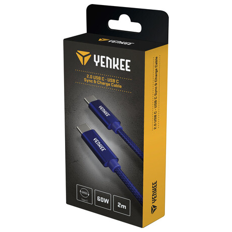 USB kabel Yenkee YCU C102 BE C-C 2.0/ 2m