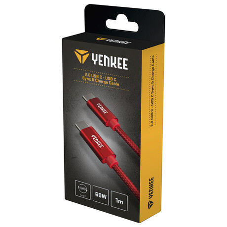 Yenkee YCU C101 RD USB C 2.0 / C 1m (foto 2)