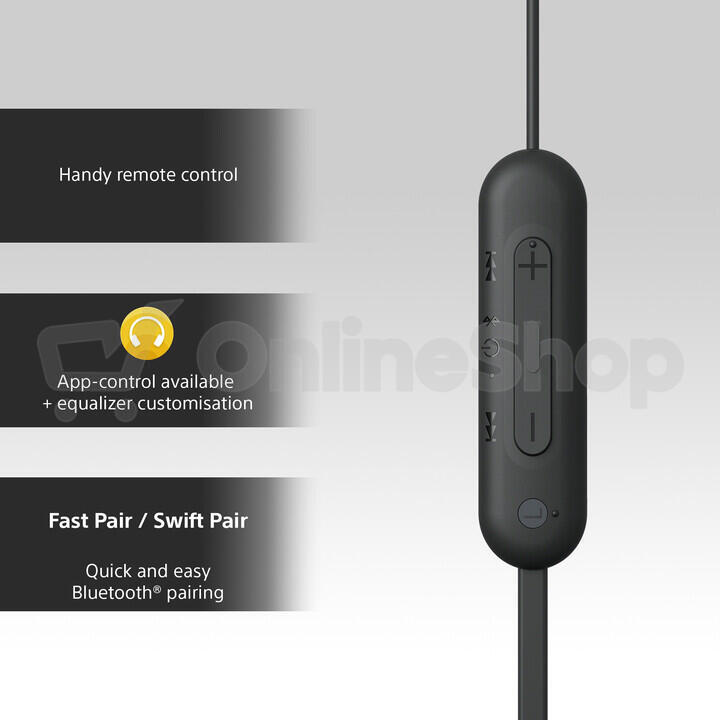 SONY WIC100B.CE7 bezdrátová sluchátka do uší - black