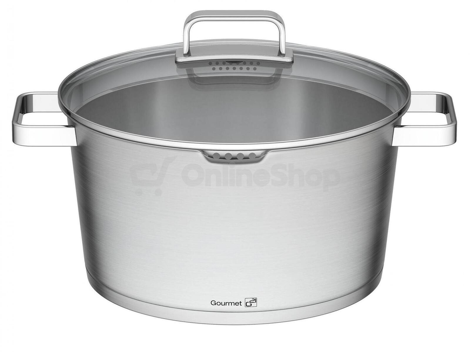 Sada nádobí G21 Gourmet Magic s cedníkem, 4 díly, nerez