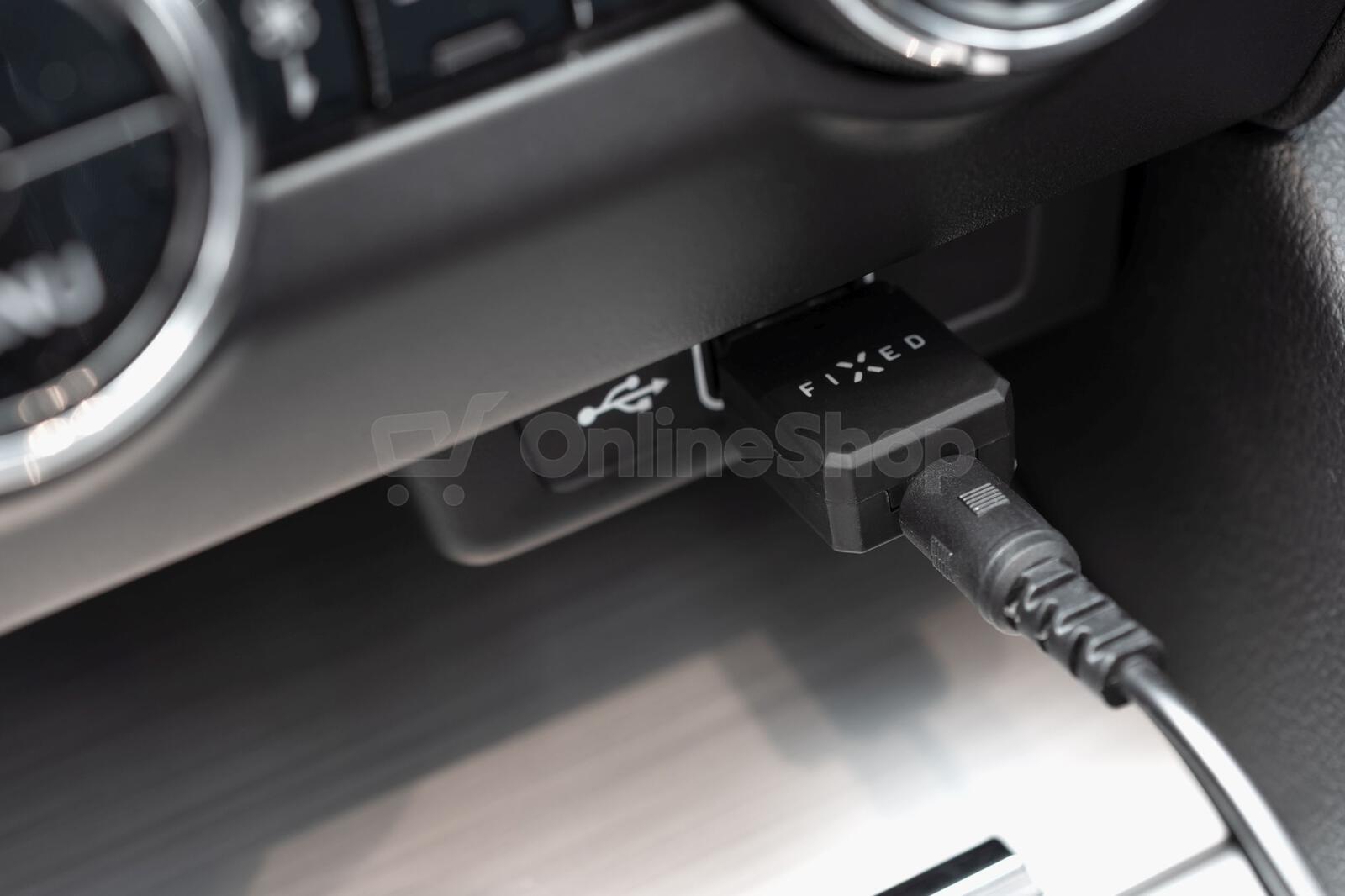 Bluetooth audio přijímač FIXED Signal se zabudovaným mikrofonem, černý