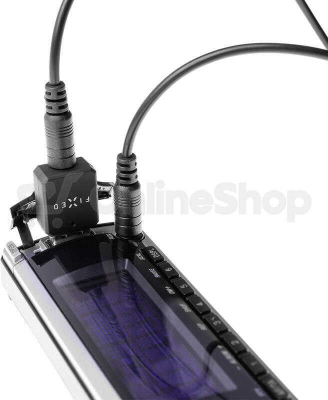 Bluetooth audio přijímač FIXED Signal se zabudovaným mikrofonem, černý