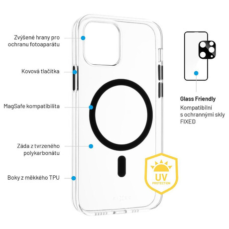 Zadn kryt FIXED MagPurity s podporou Magsafe pro Apple iPhone 13 Pro, ir