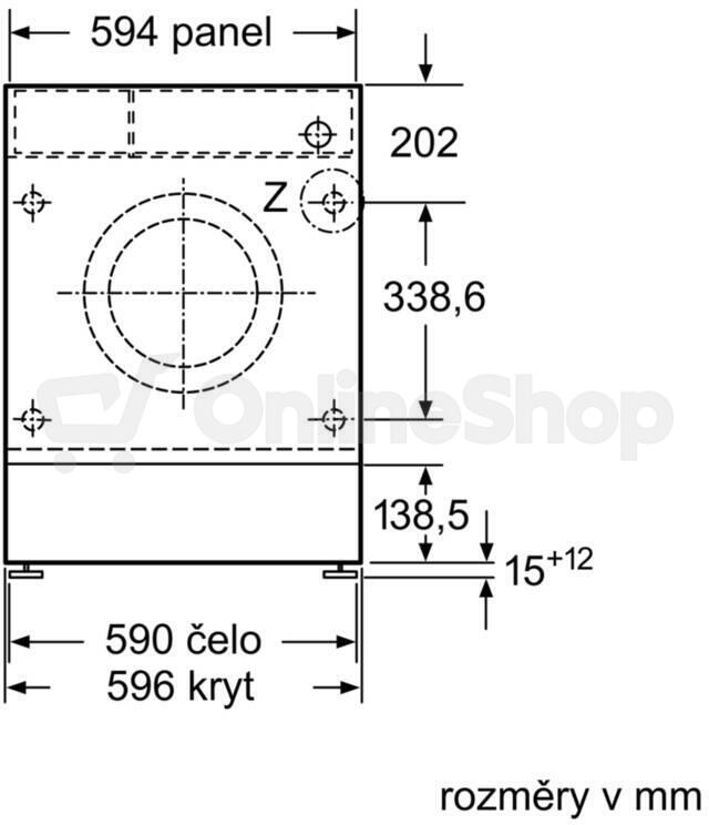 Pračka Bosch WIW24342EU, vestavná