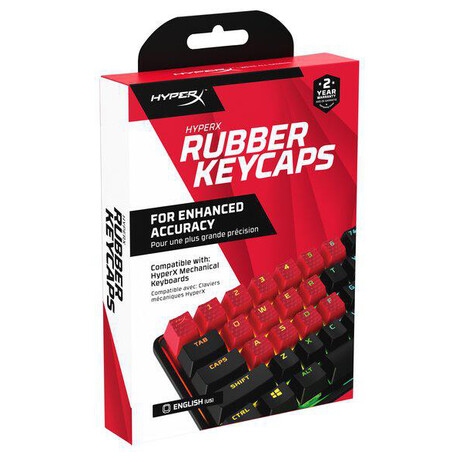 HP HyperX Rubber Keycaps -&nbsp;Gaming Accessory Kit -&nbsp;Red (foto 2)