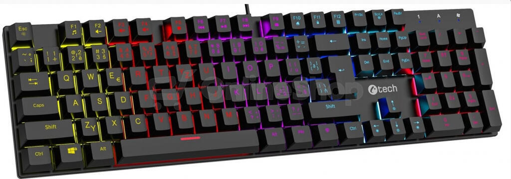 C-Tech Morpheus RGB/Drátová USB/CZ-SK layout/Černá (GKB-11)