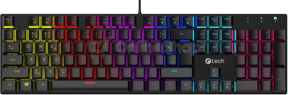 C-Tech Morpheus RGB/Drátová USB/CZ-SK layout/Černá (GKB-11)