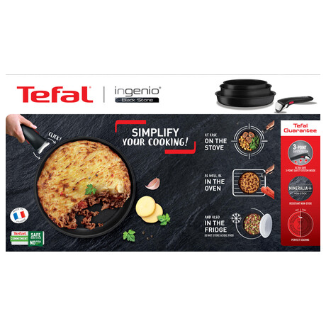 Sada ndob Tefal Ingenio Black Stone L3998802 8 ks