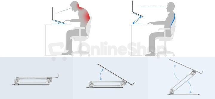 Nillkin ProDesk Adjustable Laptop Stand Silver