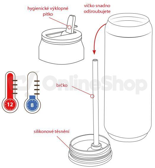 Termoska plechovka dinosauři 0,5 l Orion