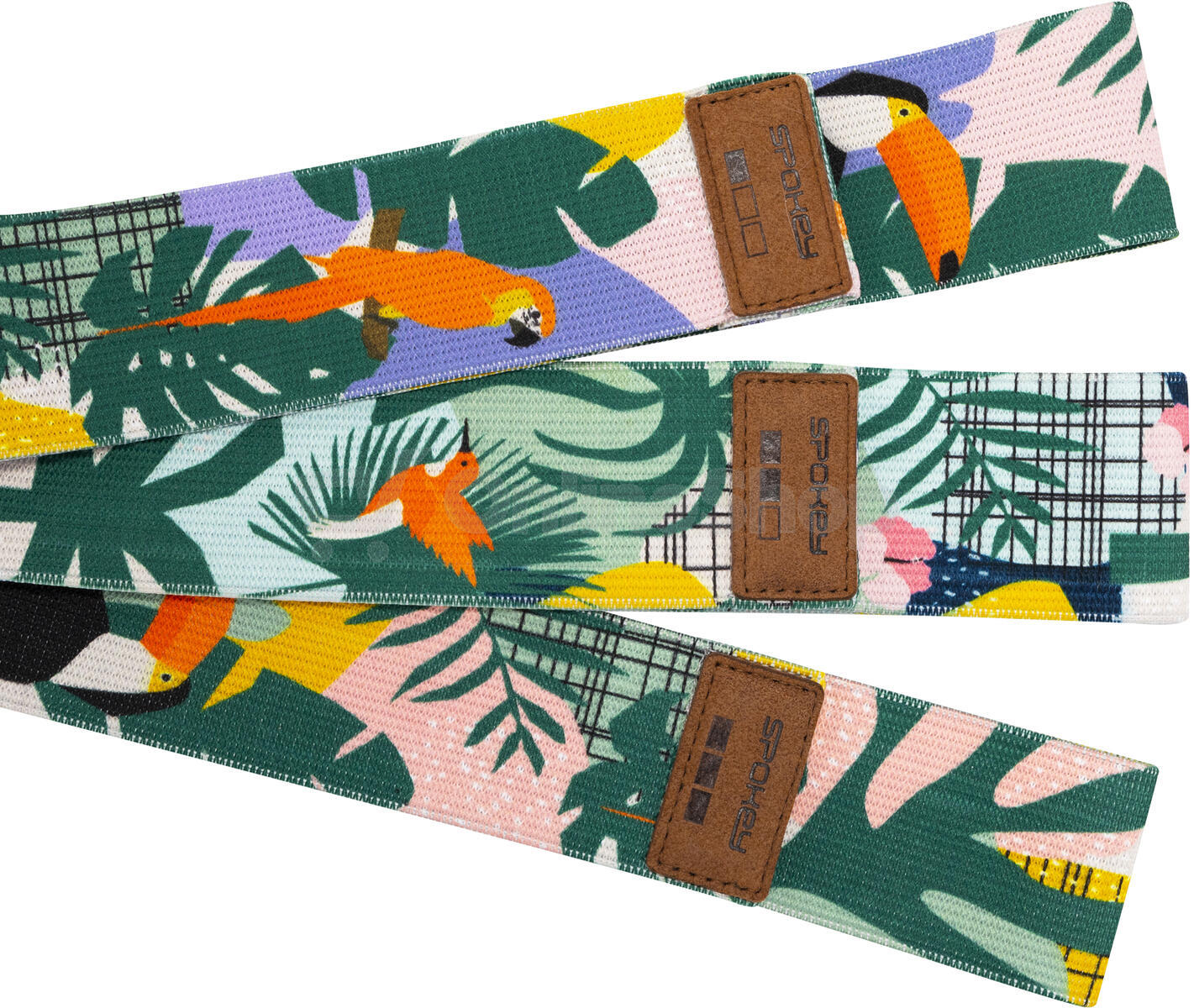 Spokey HOME JUNGLE SET Sada 3 posilovacích textilních gum s obalem