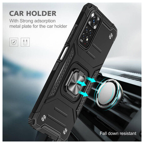 Lenuo Union Armor obal pro Xiaomi Redmi Note 11/11S, černá