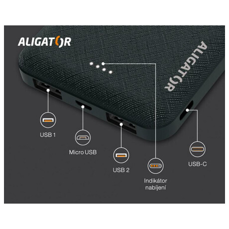 Aligator PBAL1000, 10&nbsp;000mAh 2v1, černá (foto 3)