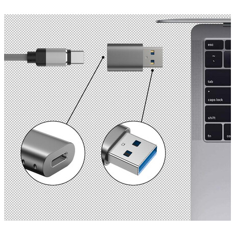 SWISSTEN ADAPTER USB-A(M)/USB-C(F)