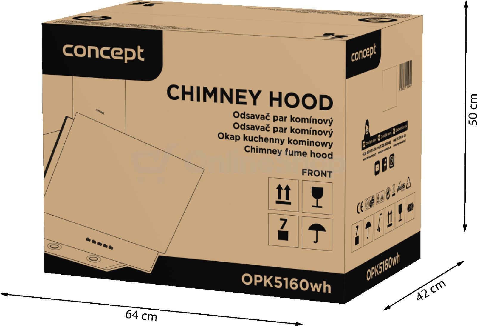 Odsavač par Concept OPK5160wh WHITE