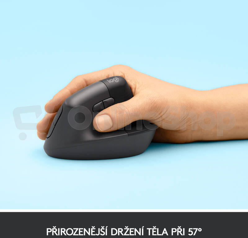 Logitech Wireless Mouse Lift for Business, graphite / black (910-006494)