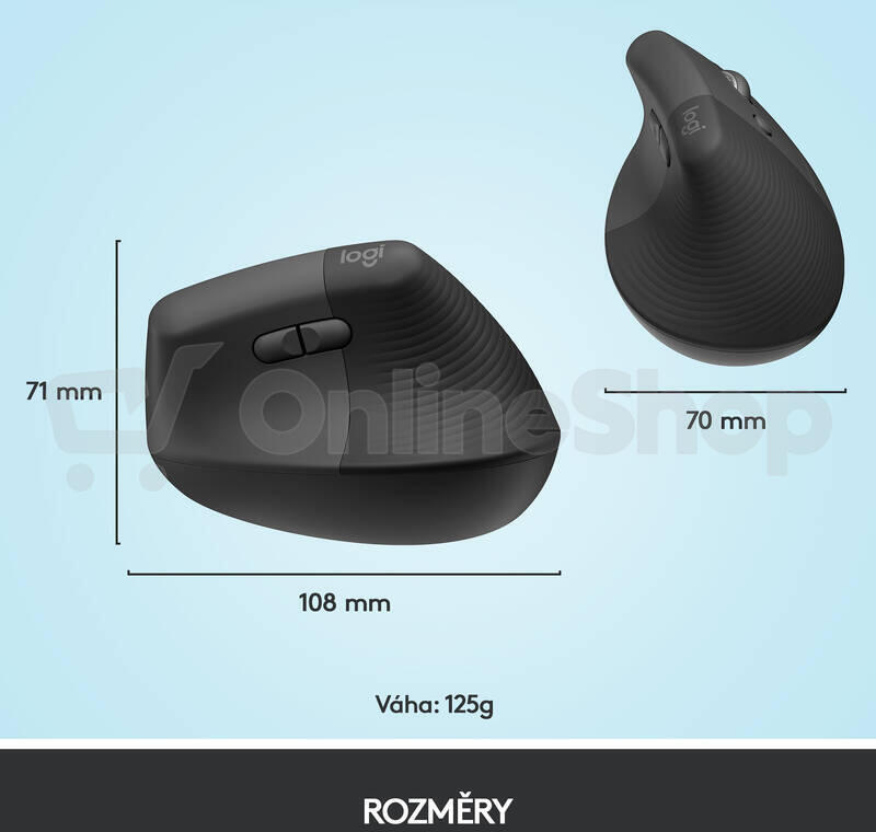 Logitech Wireless Mouse Lift for Business, graphite / black (910-006494)