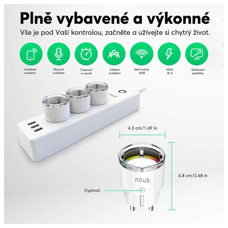Nous A1/2pack WiFi Tuya (foto 2)