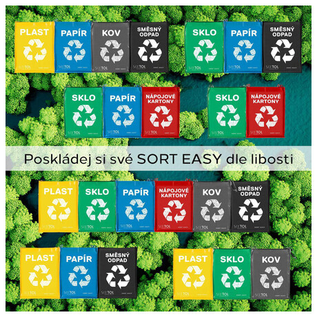 Taka na tdn odpad SIXTOL SORT EASY GLASS 30x30x40cm, 36l