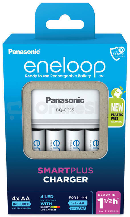 Nabíječka baterií Panasonic -ENELOOP NAB. KJ55MCC40E 4xAA ENELOOP
