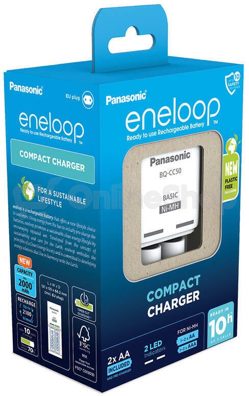 Nabíječka baterií Panasonic -ENELOOP NAB. KJ50MCC20E 2xAA ENELOOP