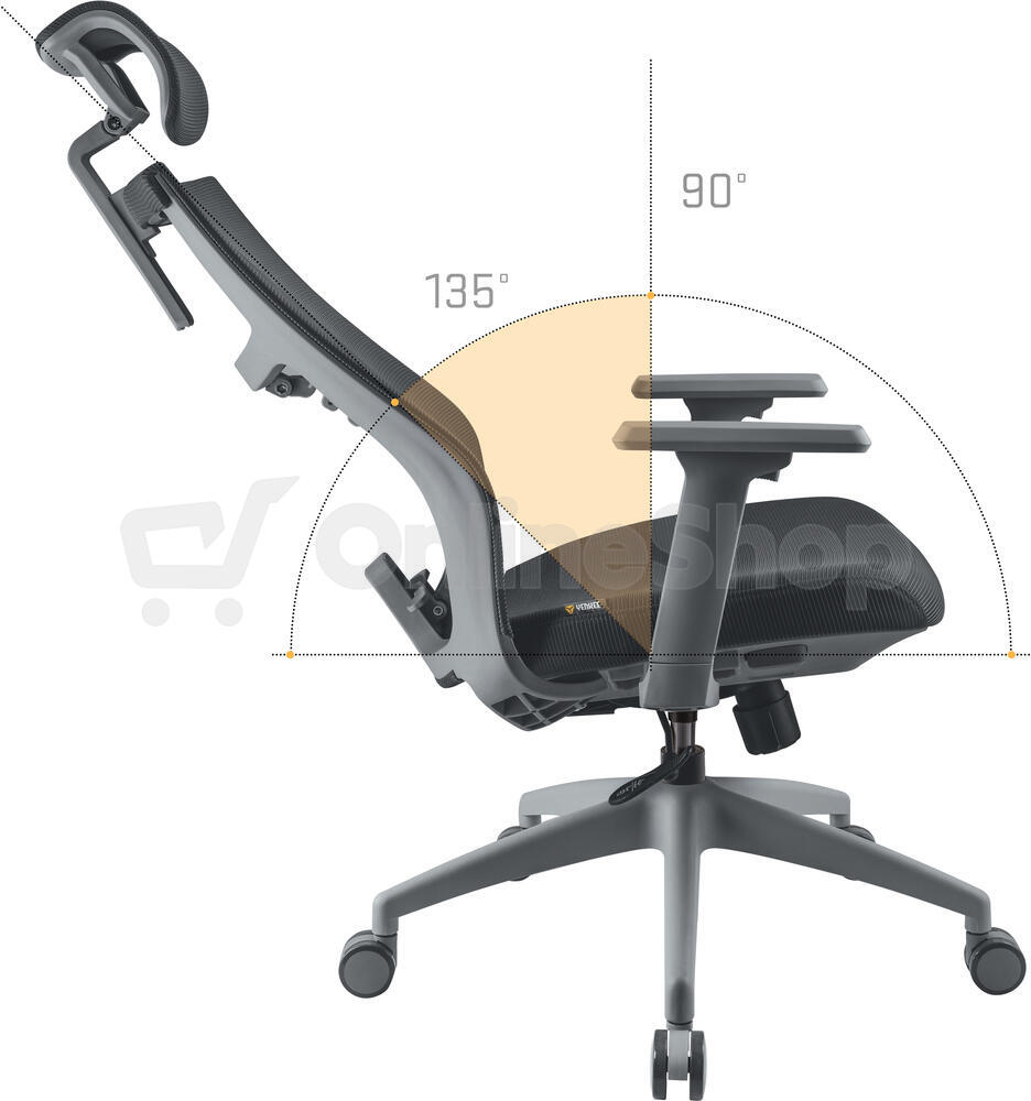 Kancelářská stolička Yenkee YGC 500GY