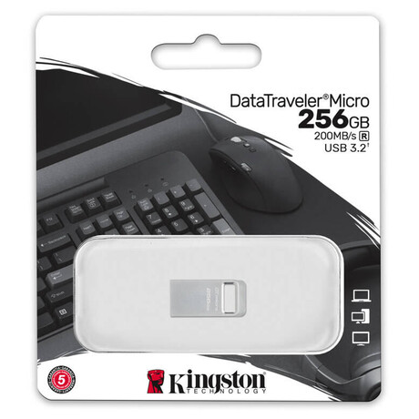 KINGSTON 256GB DataTraveler Micro 200MB/s Metal USB 3.2 Gen 1 (foto 4)