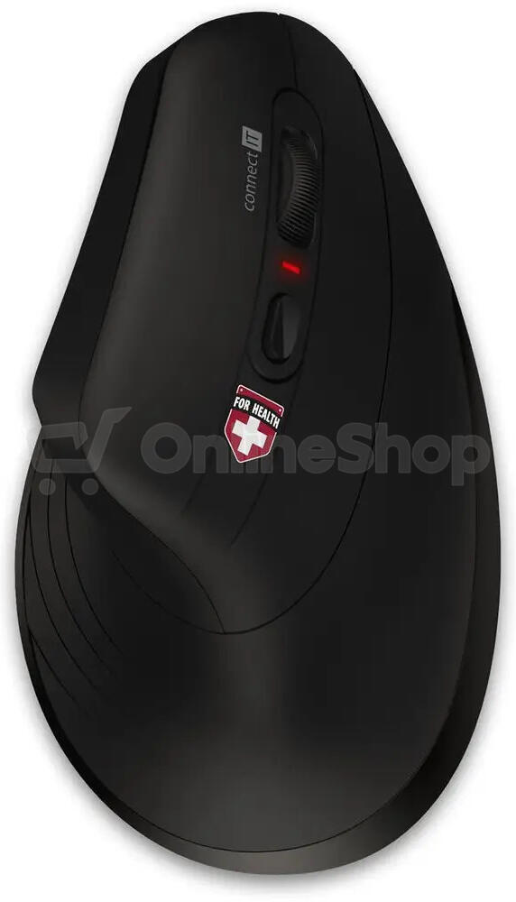 CONNECT IT FOR HEALTH Verti TriMode ergonomická vertikální myš, bezdrátová, ČERNÁ (CMO-2880-BK)