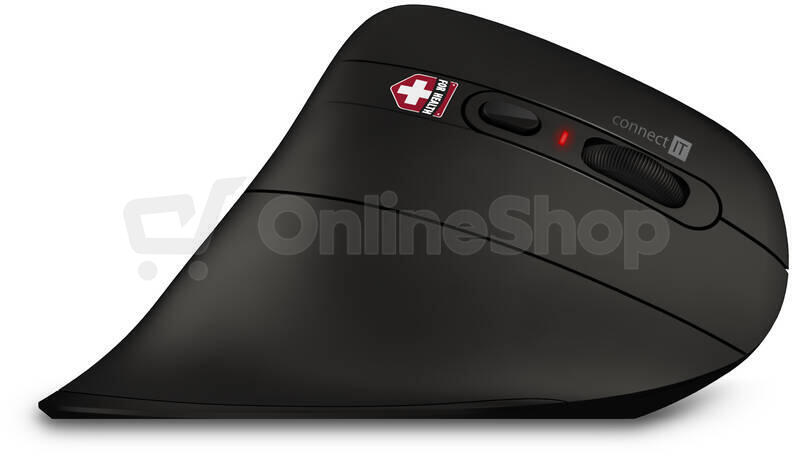 CONNECT IT FOR HEALTH Verti TriMode ergonomická vertikální myš, bezdrátová, ČERNÁ (CMO-2880-BK)