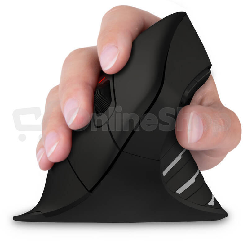 CONNECT IT FOR HEALTH Verti TriMode ergonomická vertikální myš, bezdrátová, ČERNÁ (CMO-2880-BK)