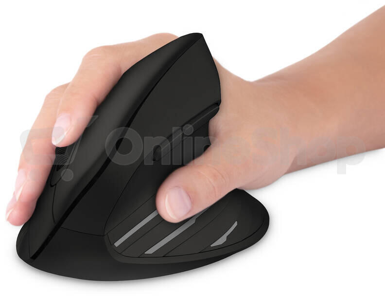 CONNECT IT FOR HEALTH Verti TriMode ergonomická vertikální myš, bezdrátová, ČERNÁ (CMO-2880-BK)